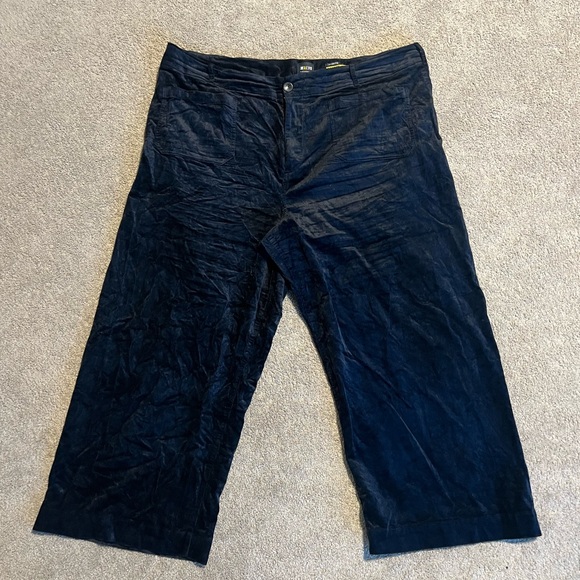 The Colette Full-Length Wide Leg Corduroy Pants by Maeve 26w Navy - Picture 7 of 7